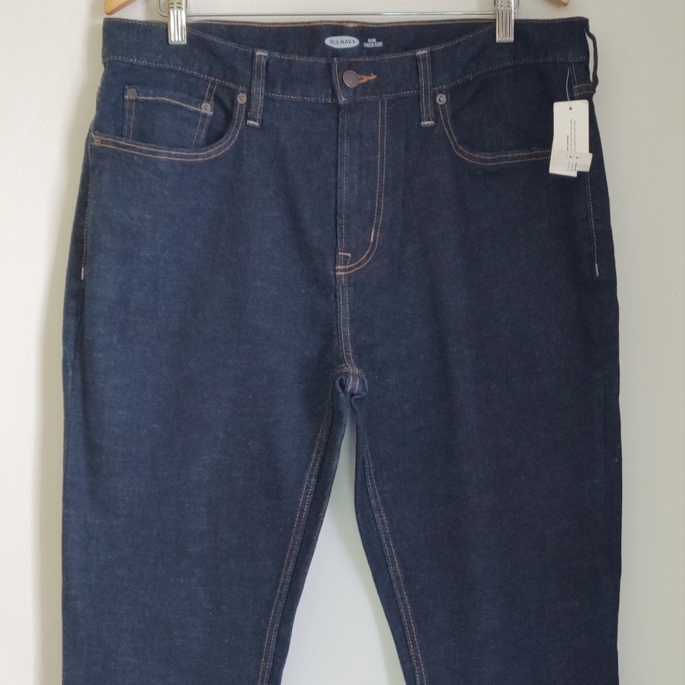 Old Navy Men's Slim Fit Dark Wash Blue Jeans NWT